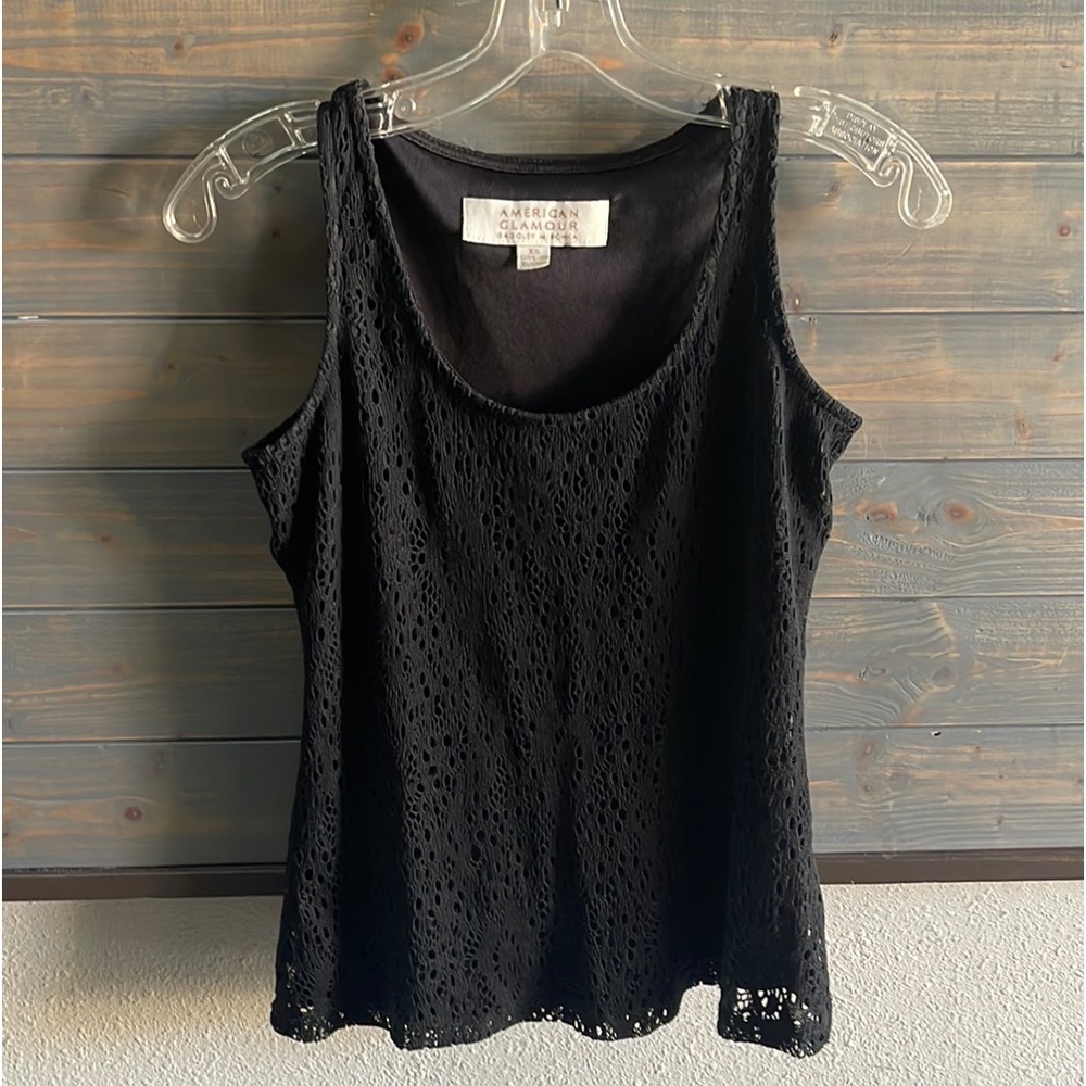 American Glamour Dressy Black Tank Top